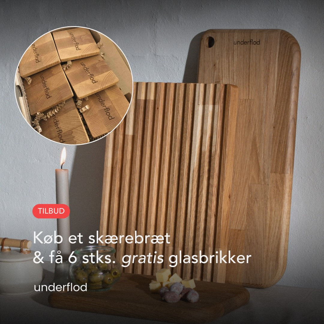 Skærebræt og gratis glasbrikker - Underflod
