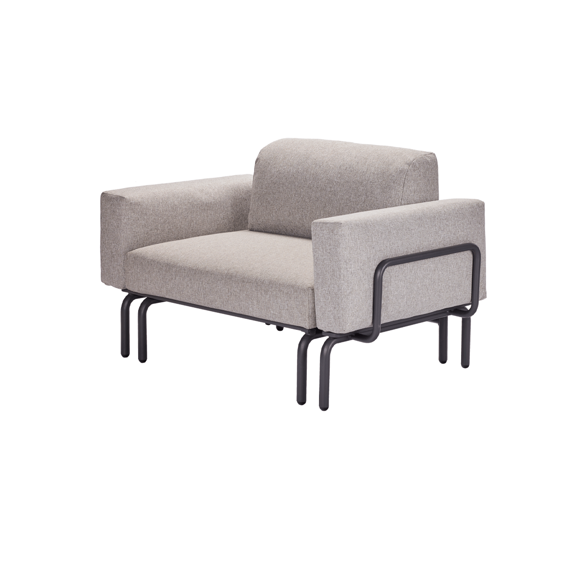 Loungestol til haven i antracit