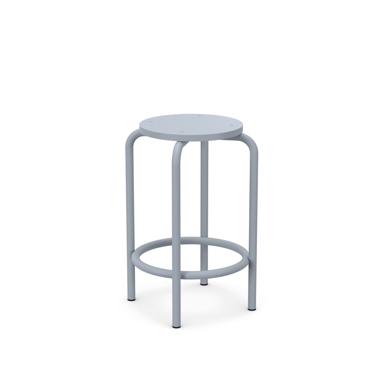 Skammel i lyseblå med trin til foden