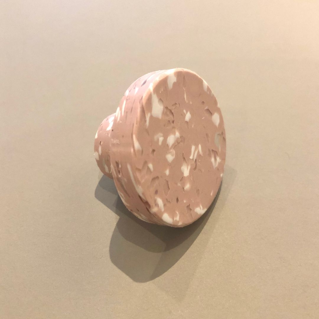 Greb i 100% plast i lyserød og hvid