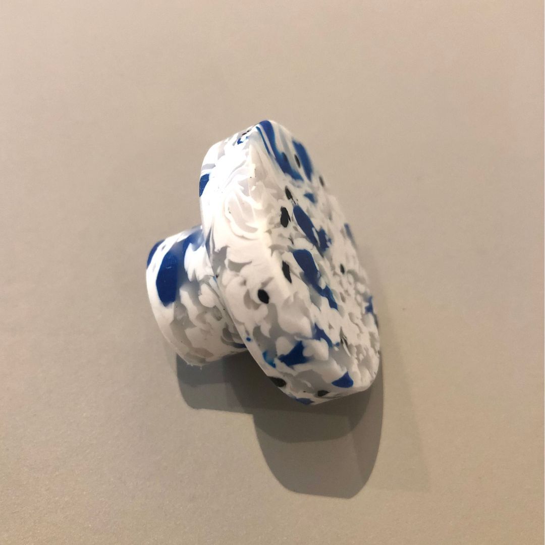 Greb i 100% plast i blå og hvid