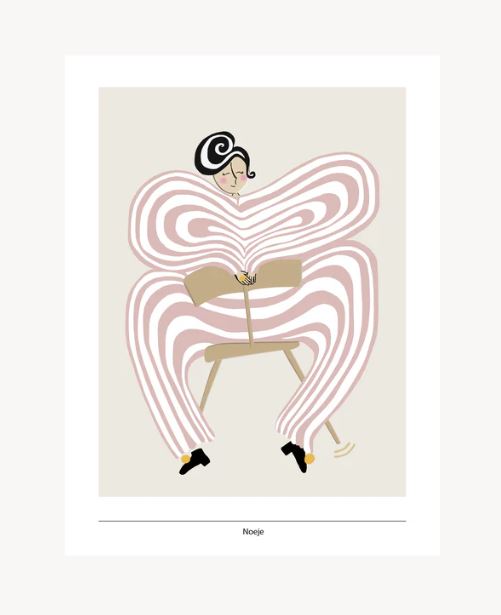 Donna di Teatro - Kunsttryk i lyserød