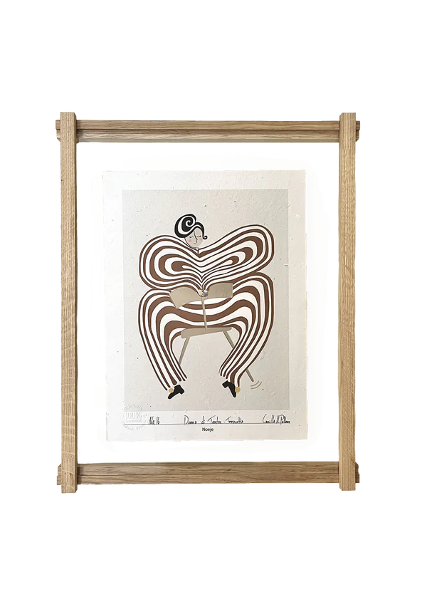 Kunstplakat fra Noeje i træramme