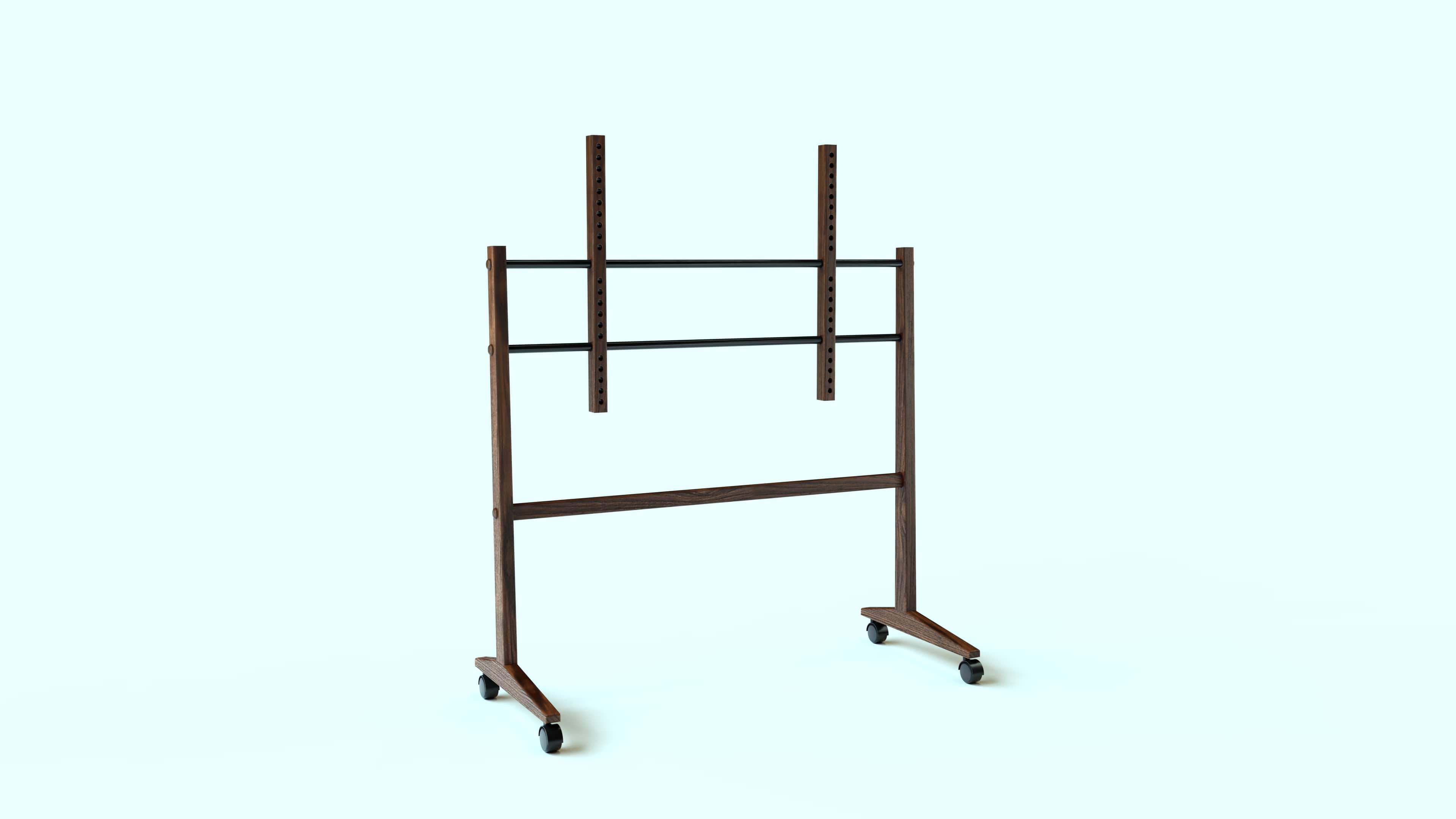 tv stander uden tv hængende på