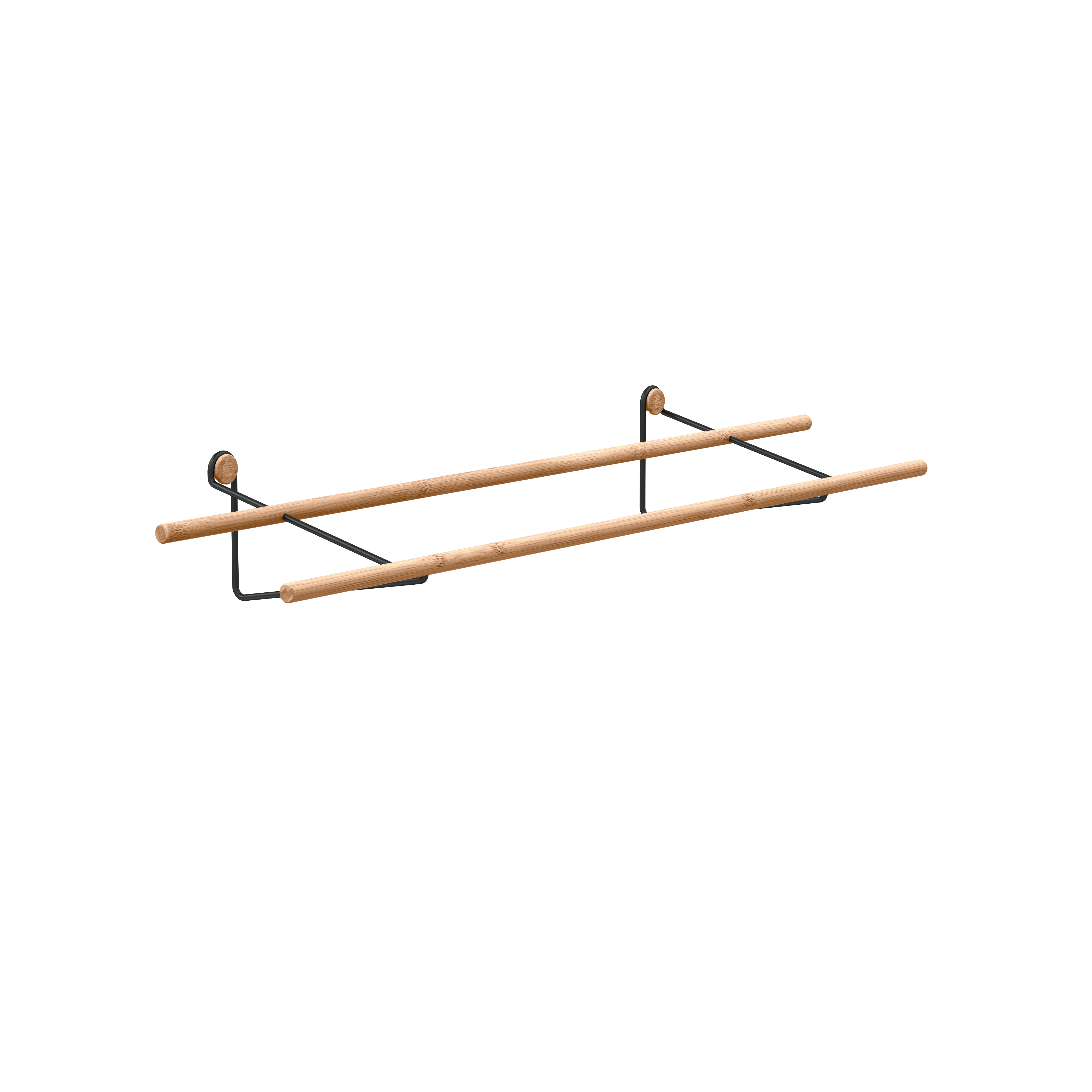 Stor skohylde i materialet bambus og sort stål