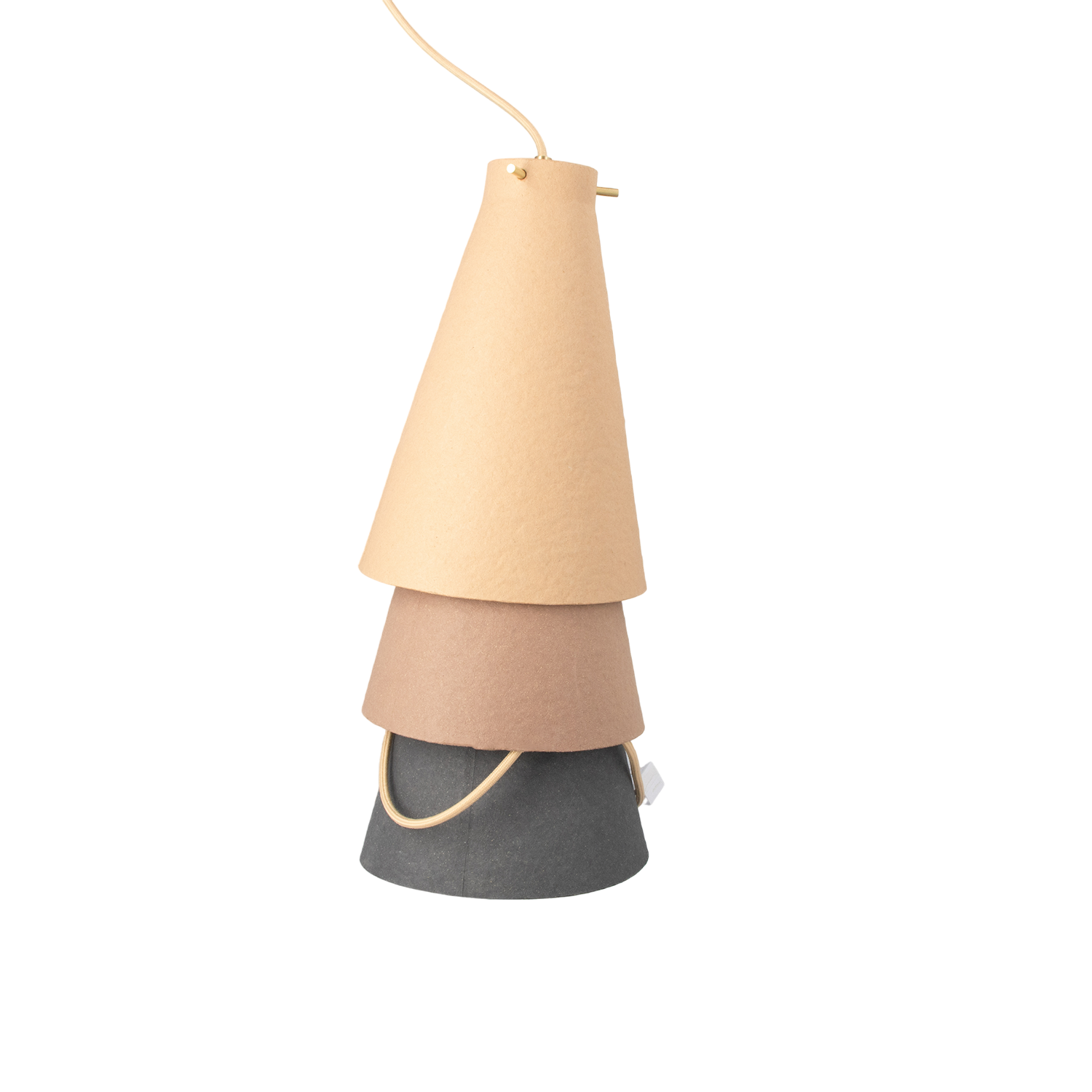 3 loftlampe stablet i jordfarver
