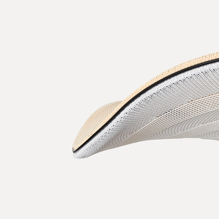 Close up af stof lampe i hvid