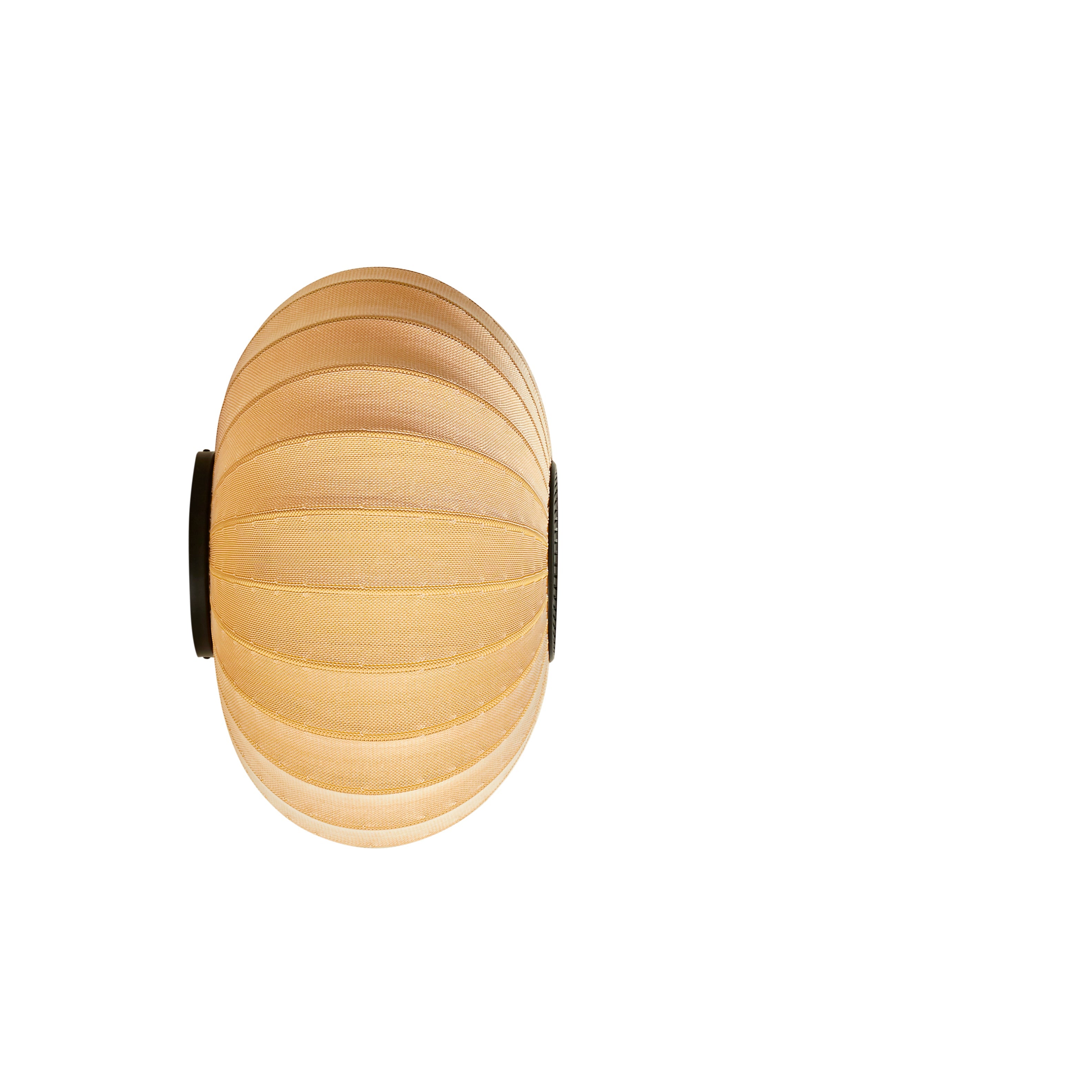 Loftlampe i gul med sorte detaljer