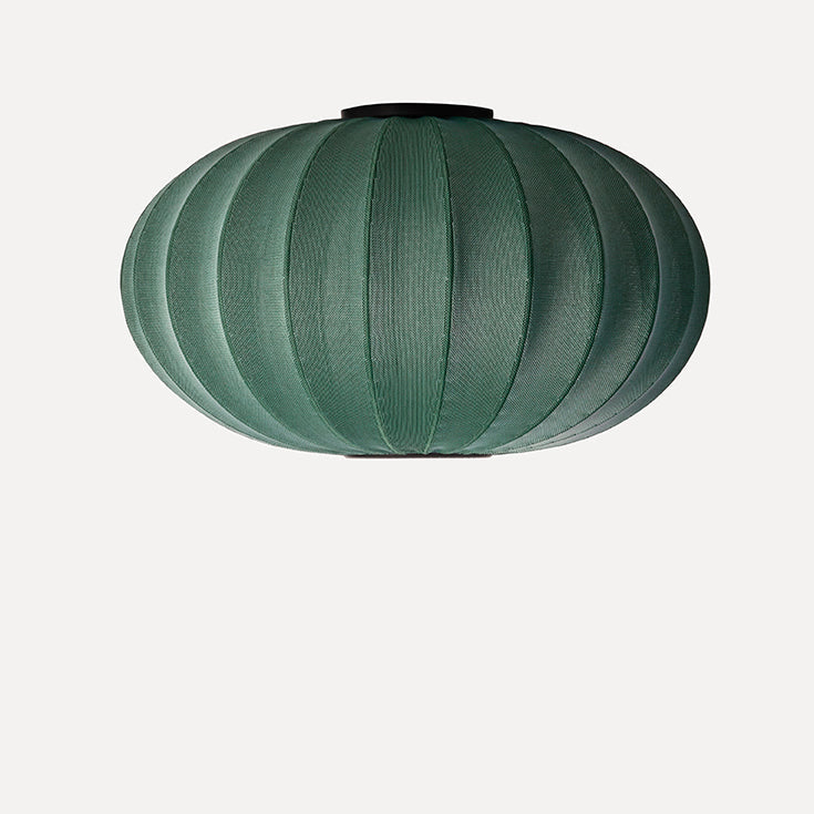 Loftlampe i grøn med sort fatning