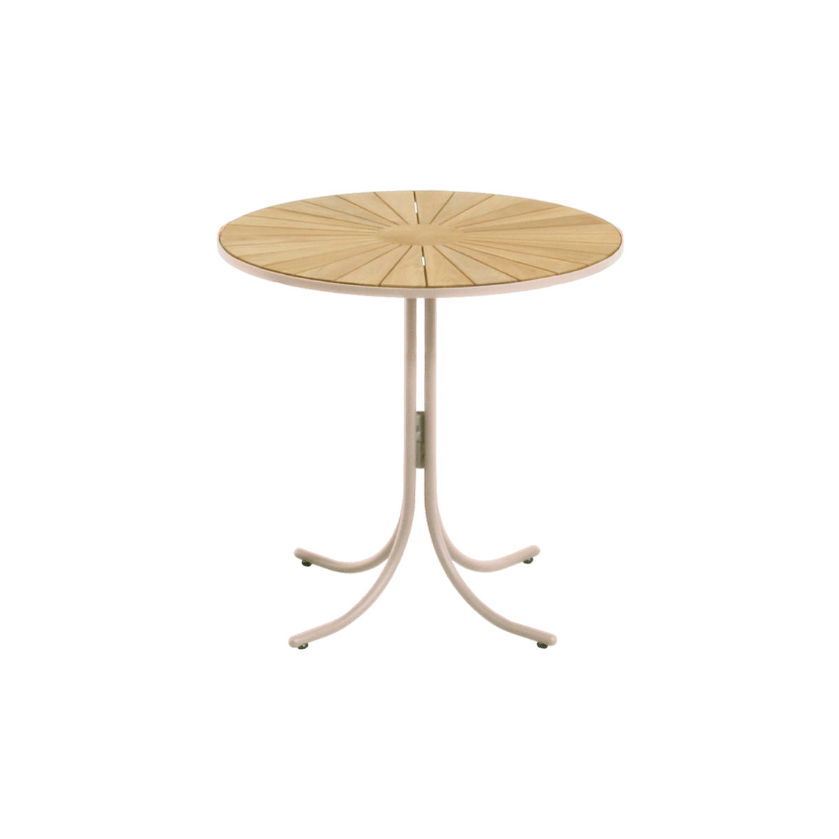 Rundt havebord i beige