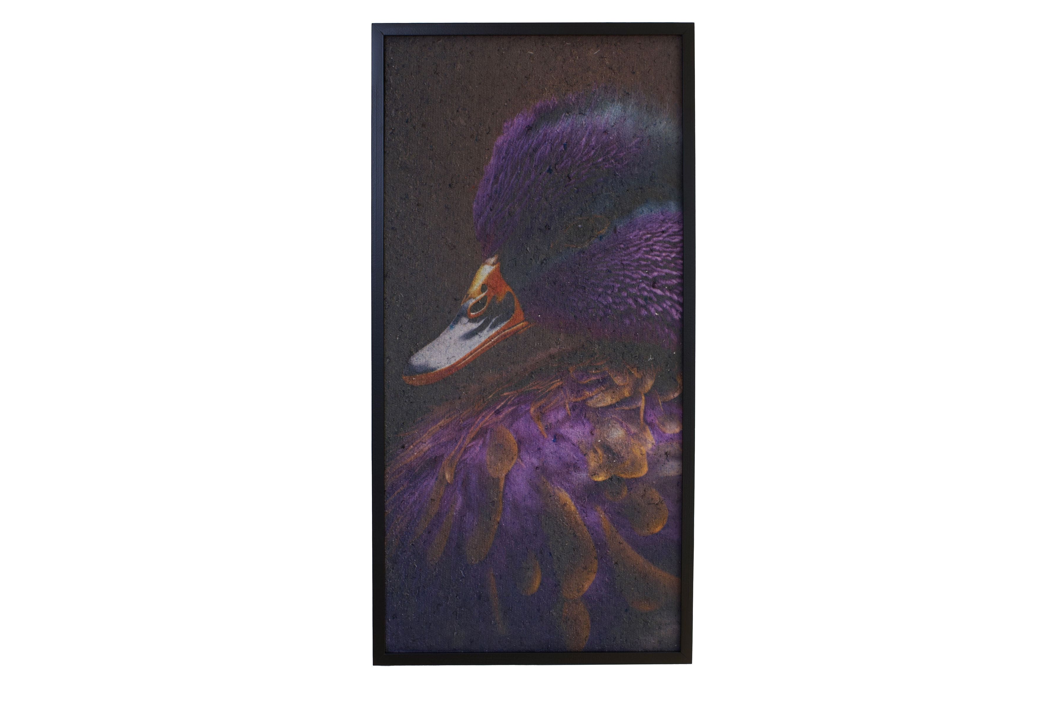 Akustikpanel med en svane på