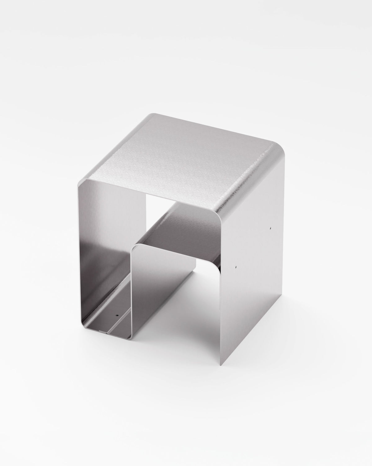 sidebord, natbord, lille sofabord i børstet aluminum