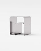 Sidebord/lille sofabord i børstet aluminium