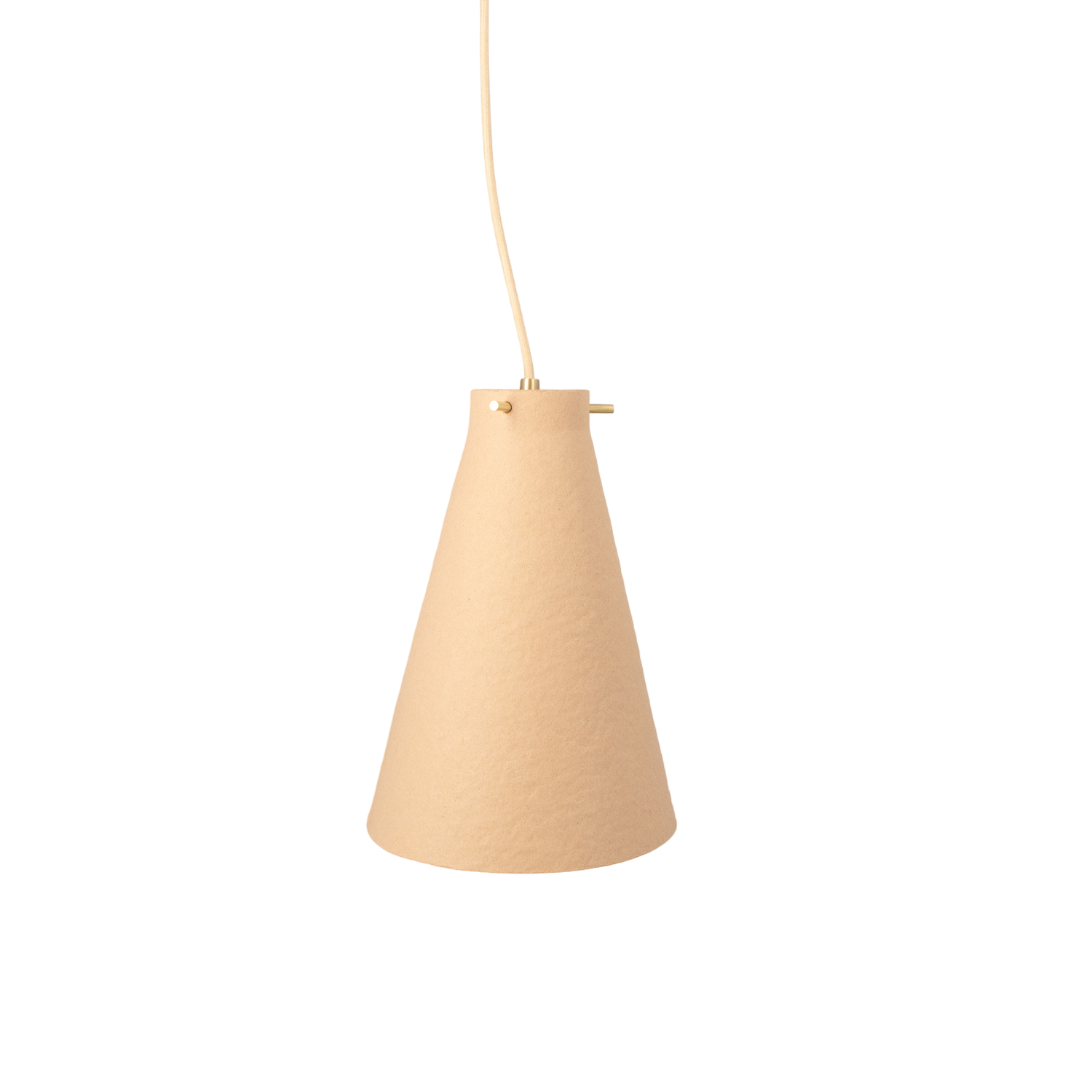 Loftlampe i beige i genanvendt papir