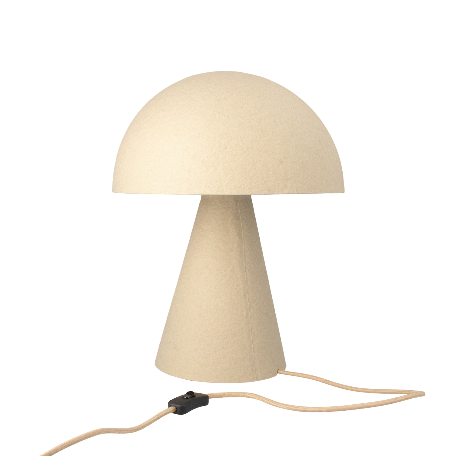 Bordlampe i råhvid