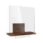 Plade opbevaring i valnød og glas