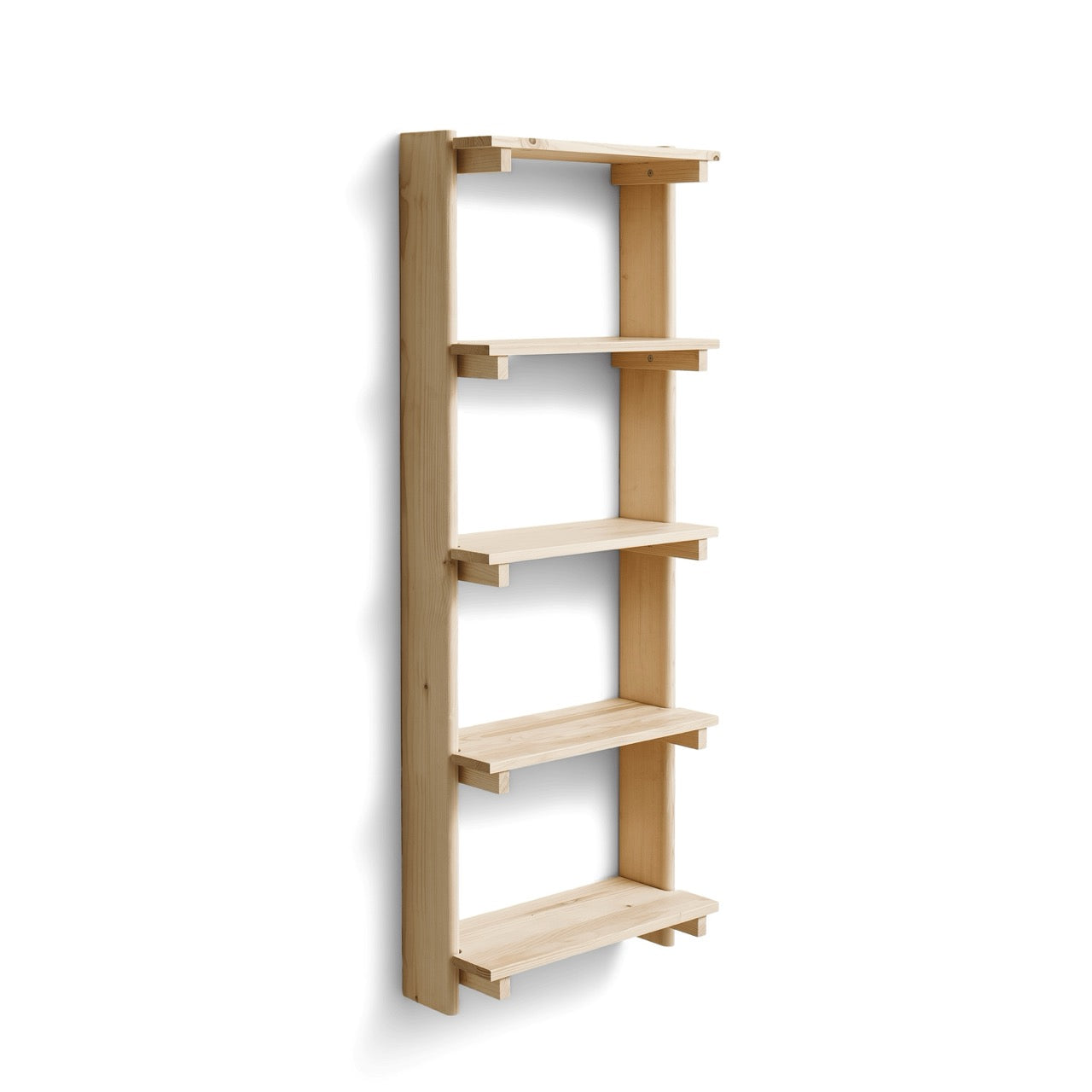 Træreol med 5 hylder