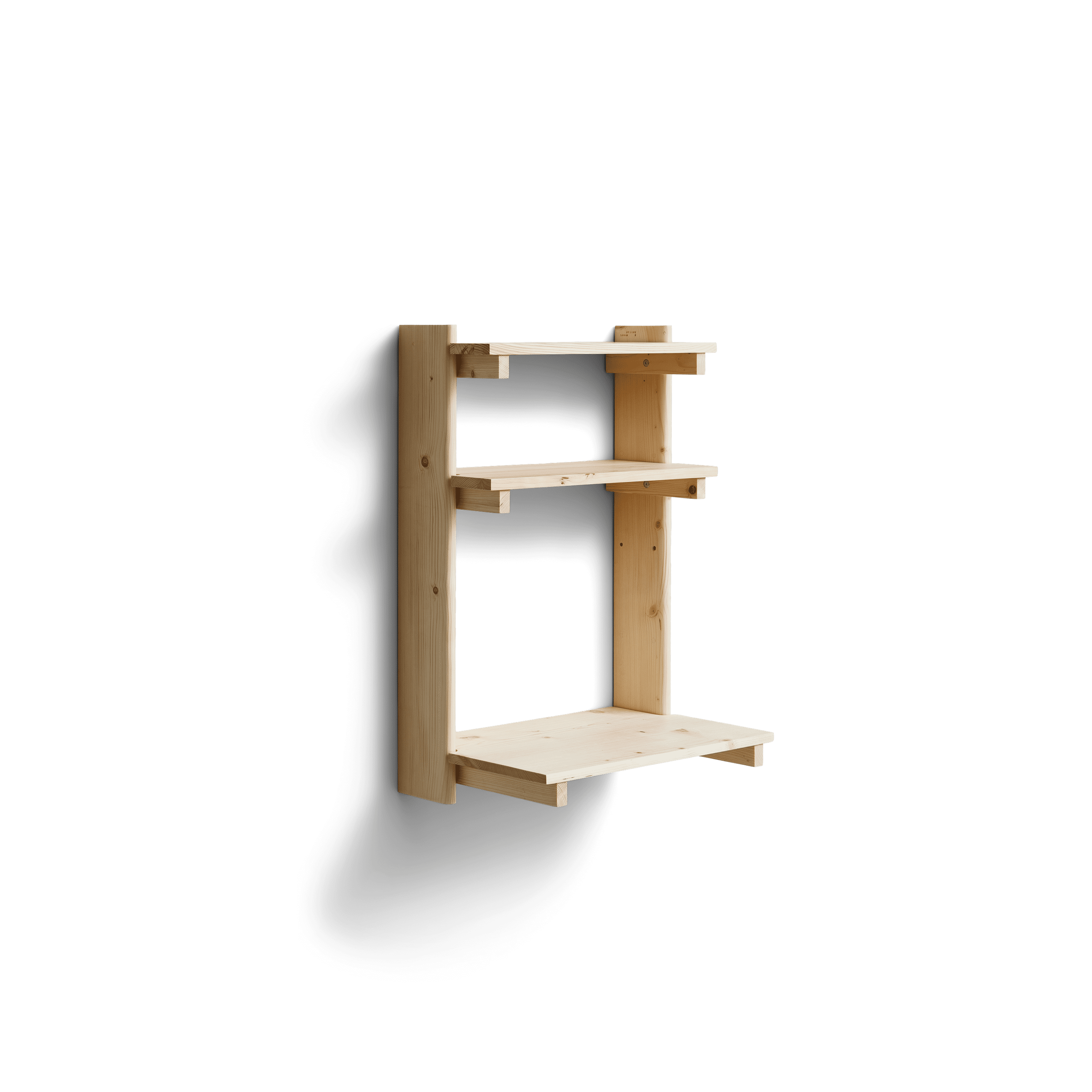 Væghængt skrivebord i træ