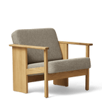 Loungestol i eg med polstring 