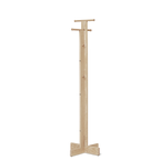 Stumtjener i lys træ med 3 knager