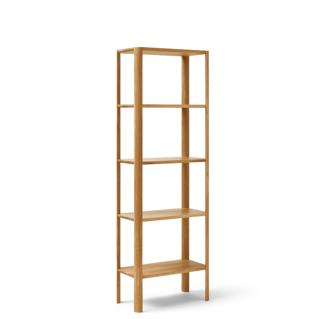 Træreol med 4 hylder 