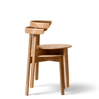 Stabelbare spisebordsstol i eg 