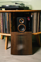 Display LUNA vinylmøbel med højtaler skjuler foran