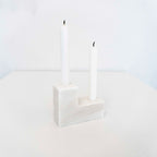 Hvid marmor lysestage