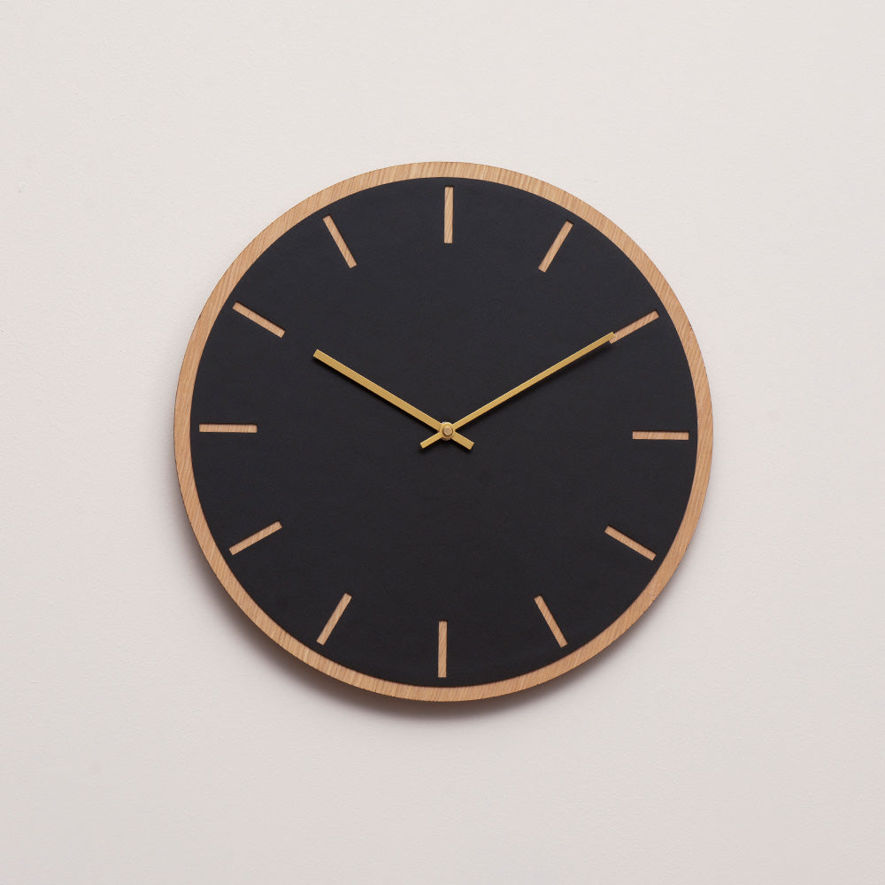 Nero Oak wall clock Ø28/Ø38 - Hemverk