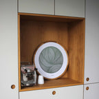 Kunsttryk i run træramme