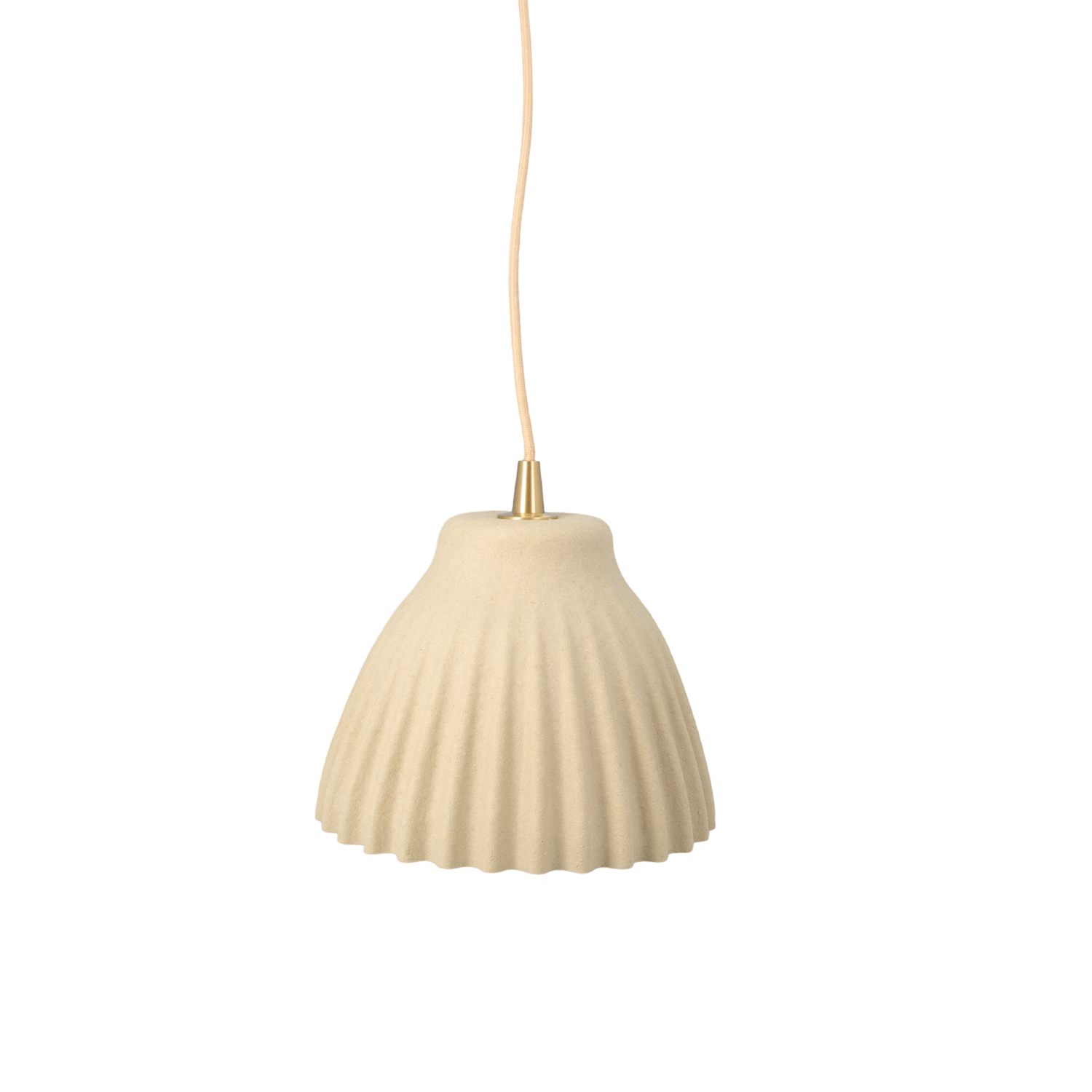Loftlampe med rillede effekt i beige