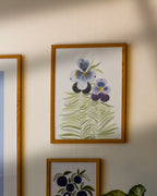 Kunsttryk med lilla blomst