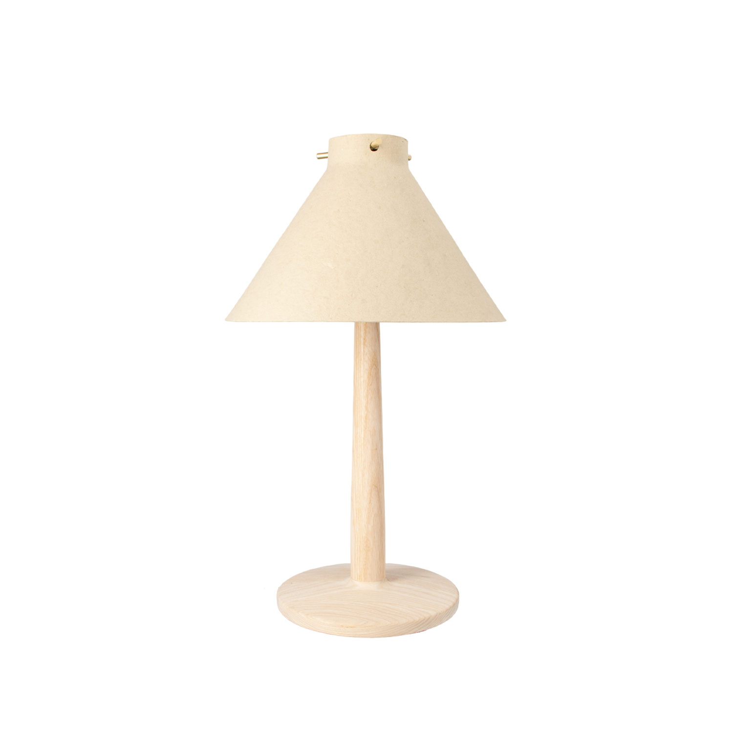 Bordlampe med trekantet lampeskærm