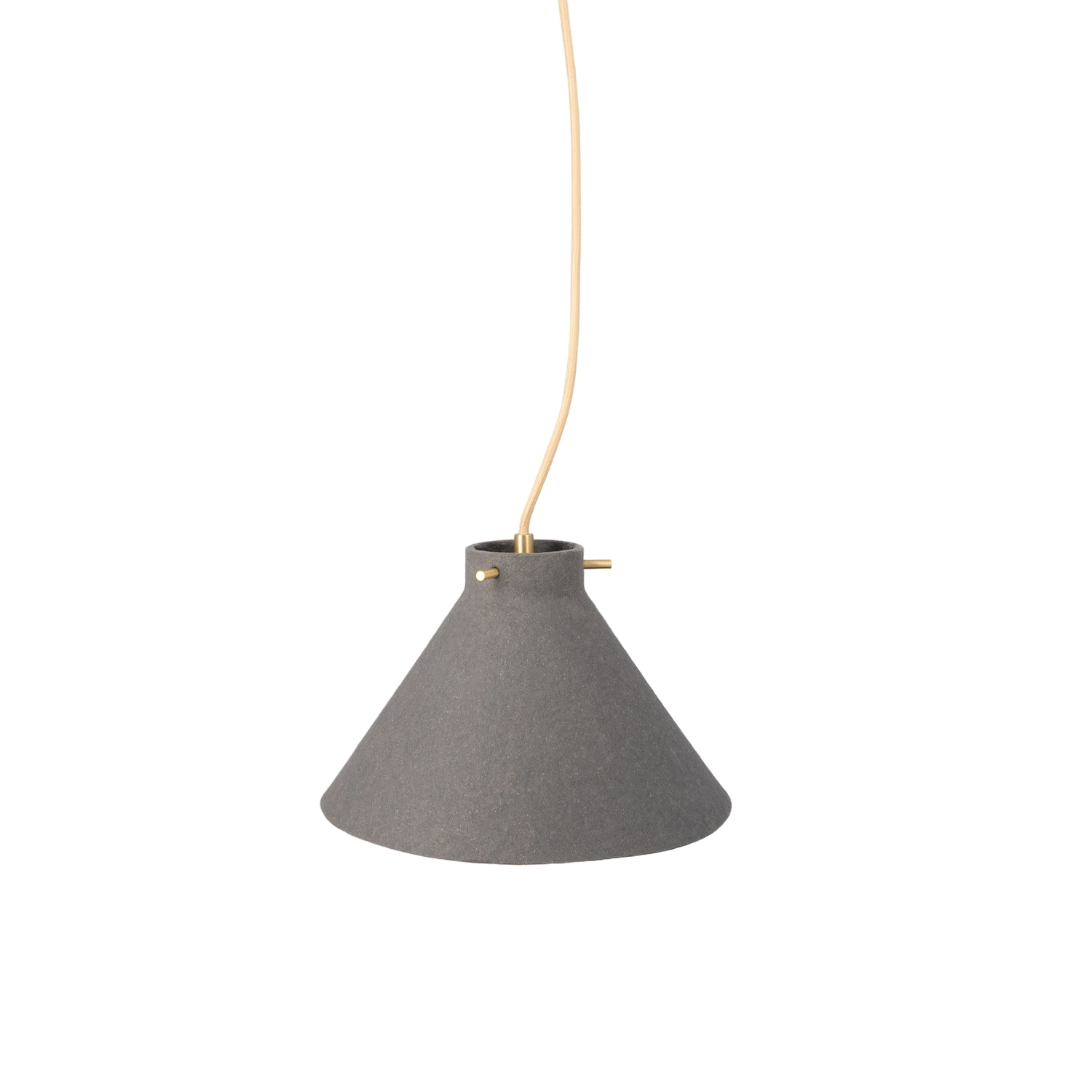 Lille loftlampe i mørk grå 