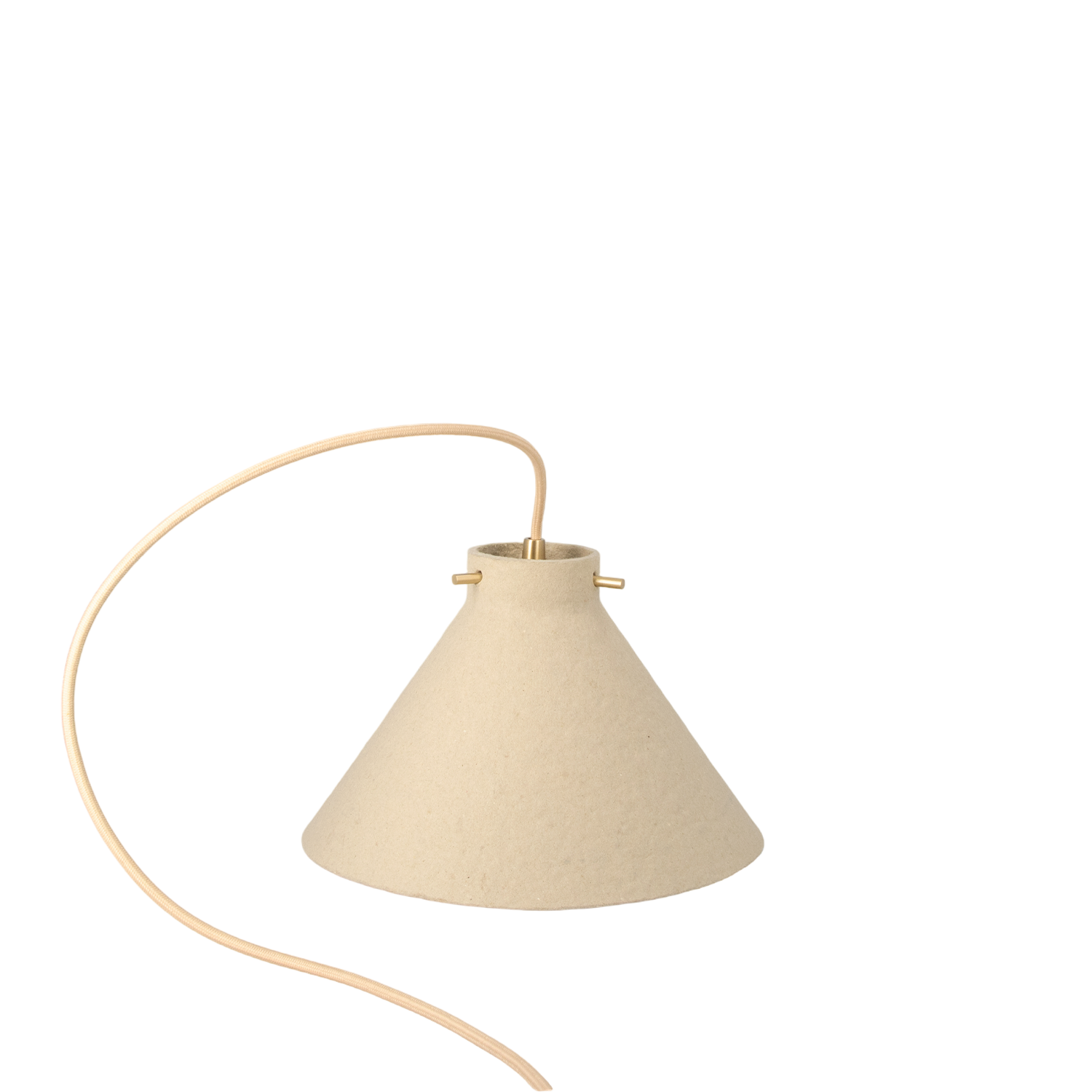 Loftlampe i genanvendt papir i beige