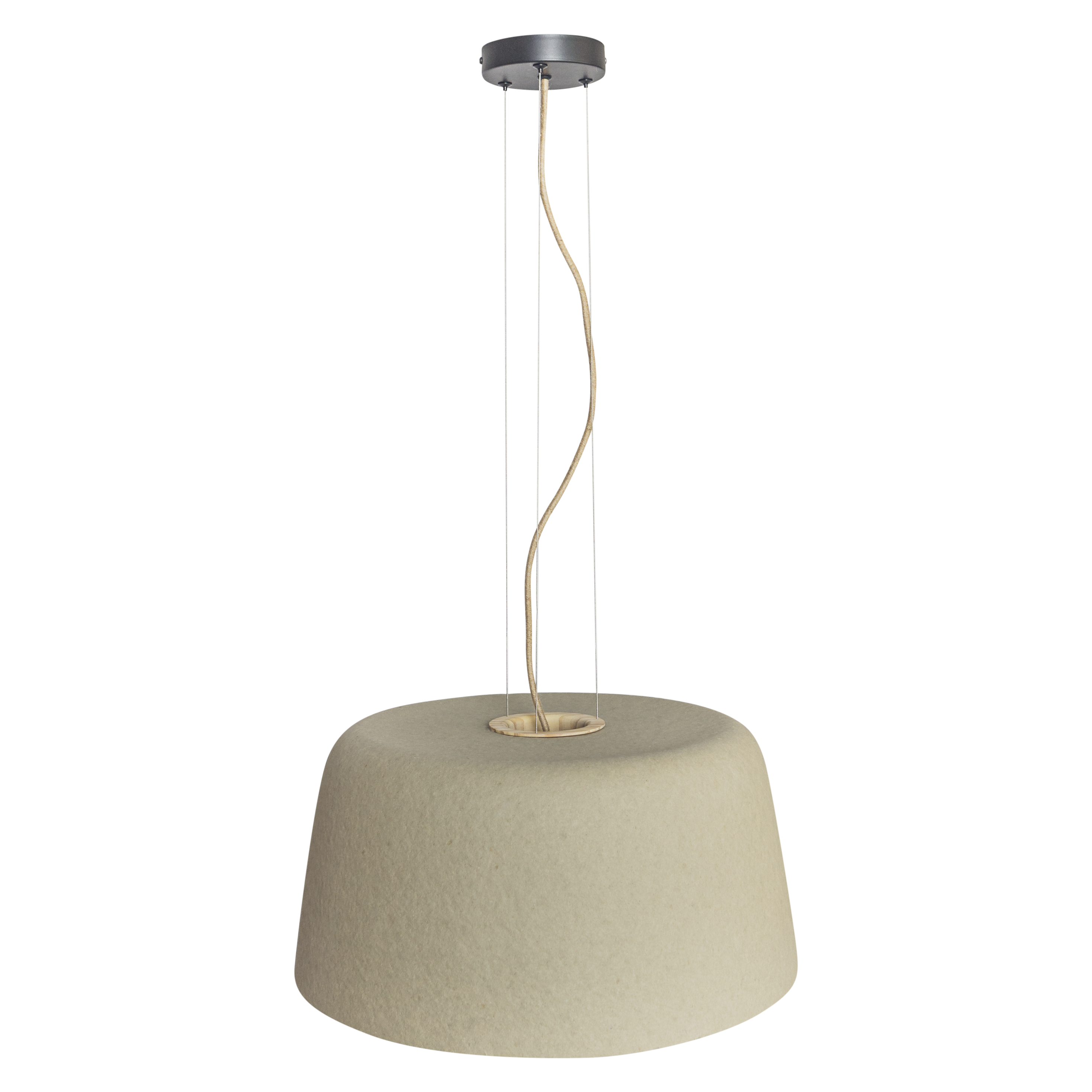 Loftlampe i genanvendt grøn papir