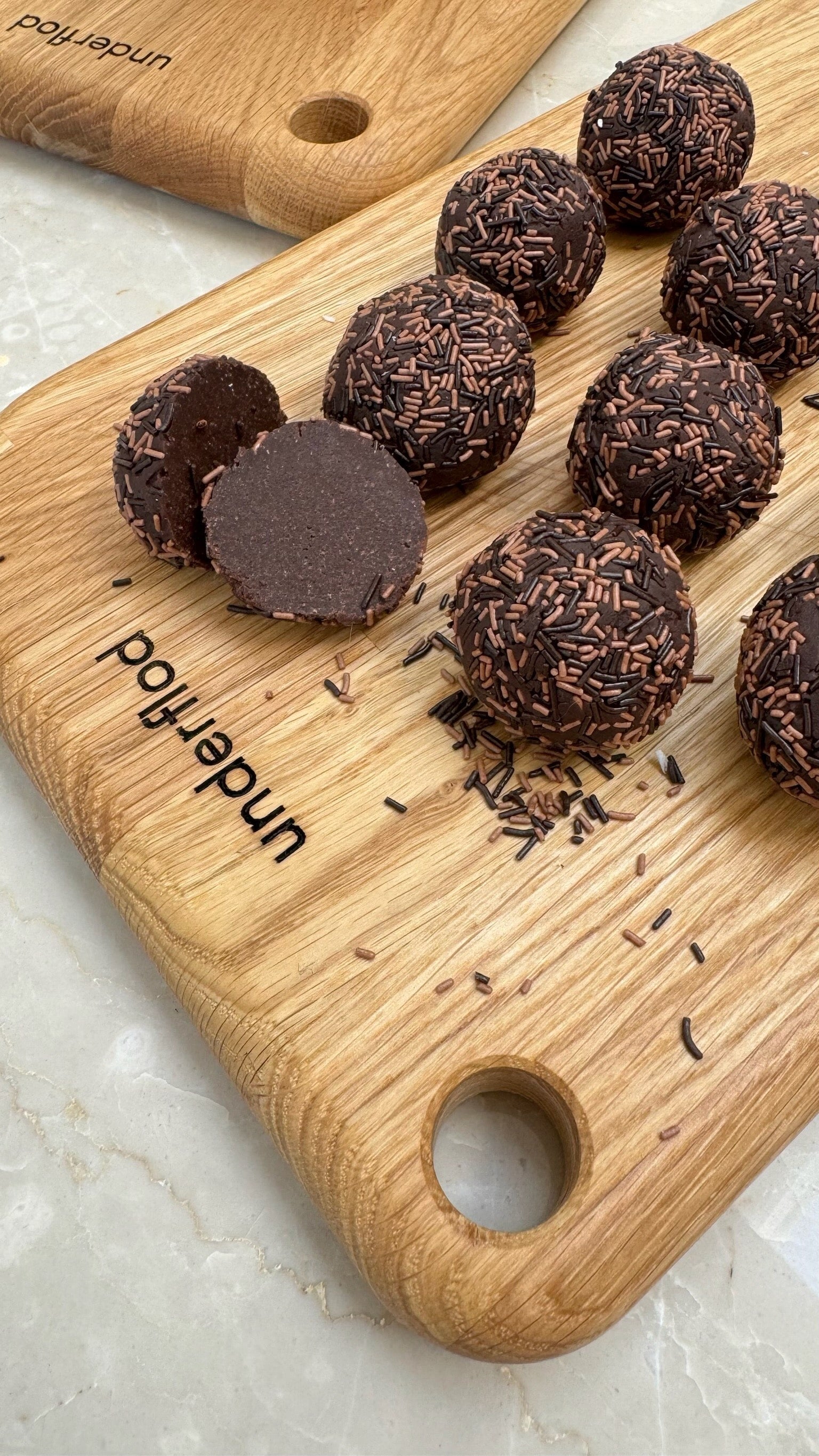 Trøffler serveret på tapasbræt fra Underflod