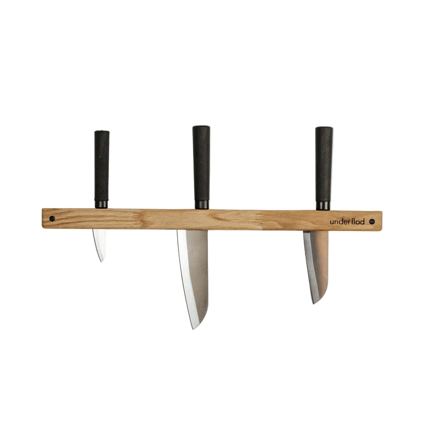 Billede af stor knivholder med 3 knive i