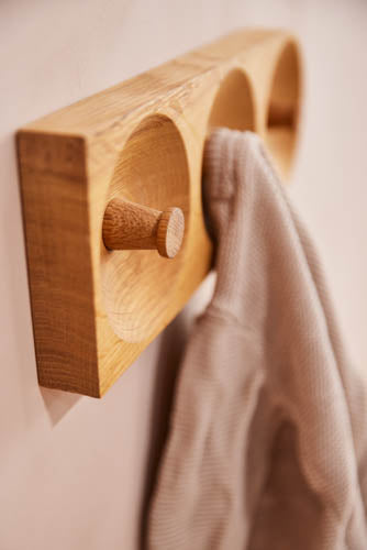 Knagerække i egetræ