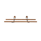 Skohylde i small i materialerne eg og sort stål