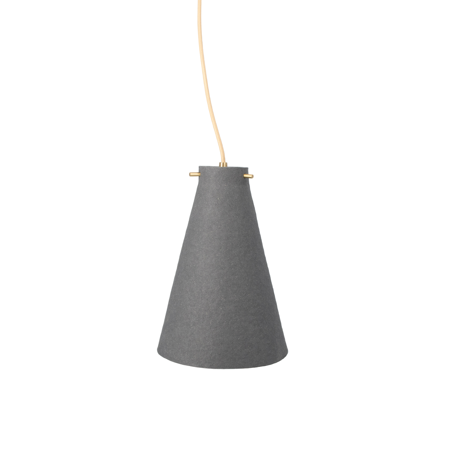 Loftlampe i grå i genanvendt papir