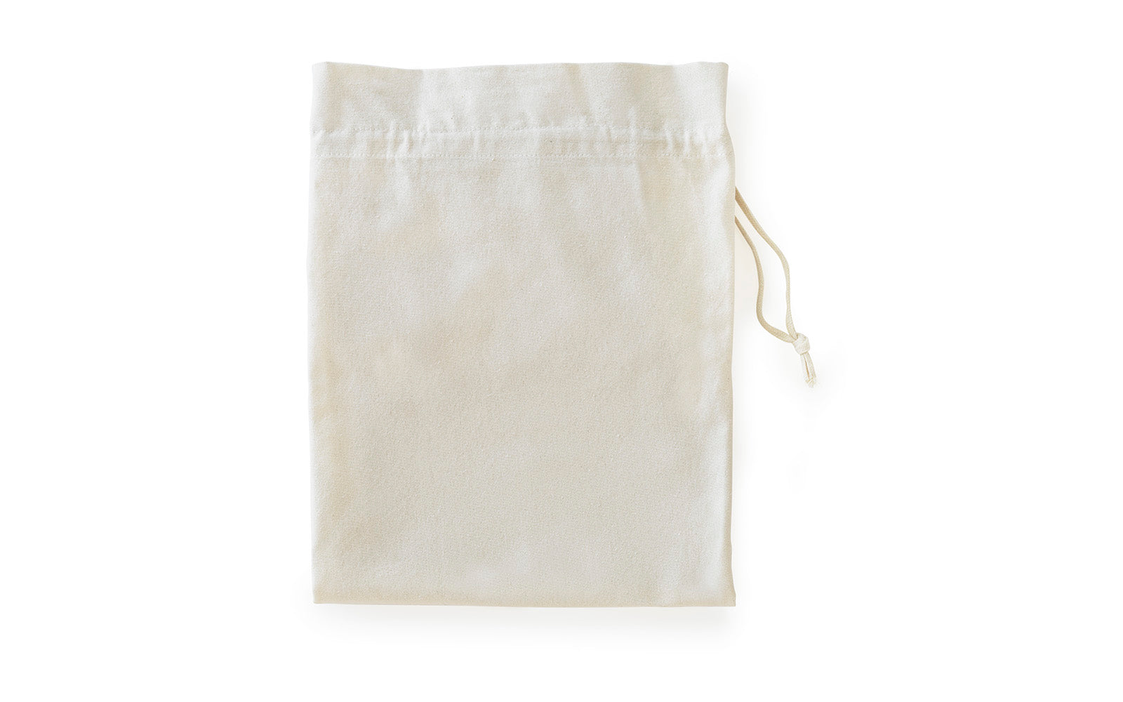 Hvid stofpose med træk luk