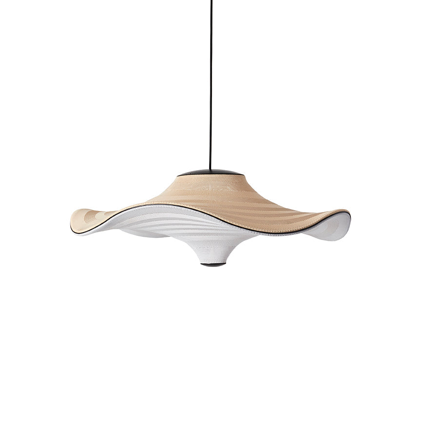 Loftlampe i hvid, beige og sort