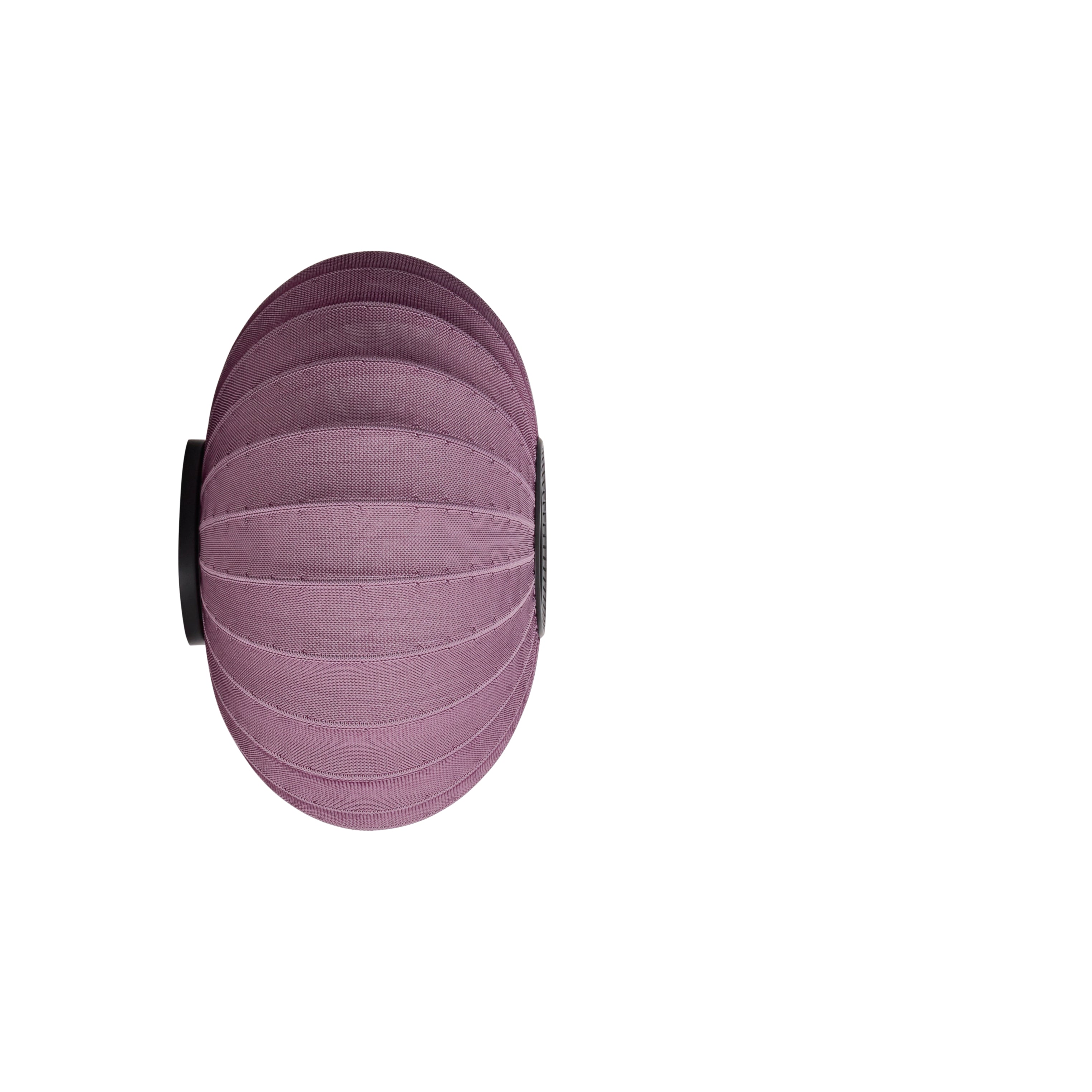 Lampe i lille med sorte detaljer 