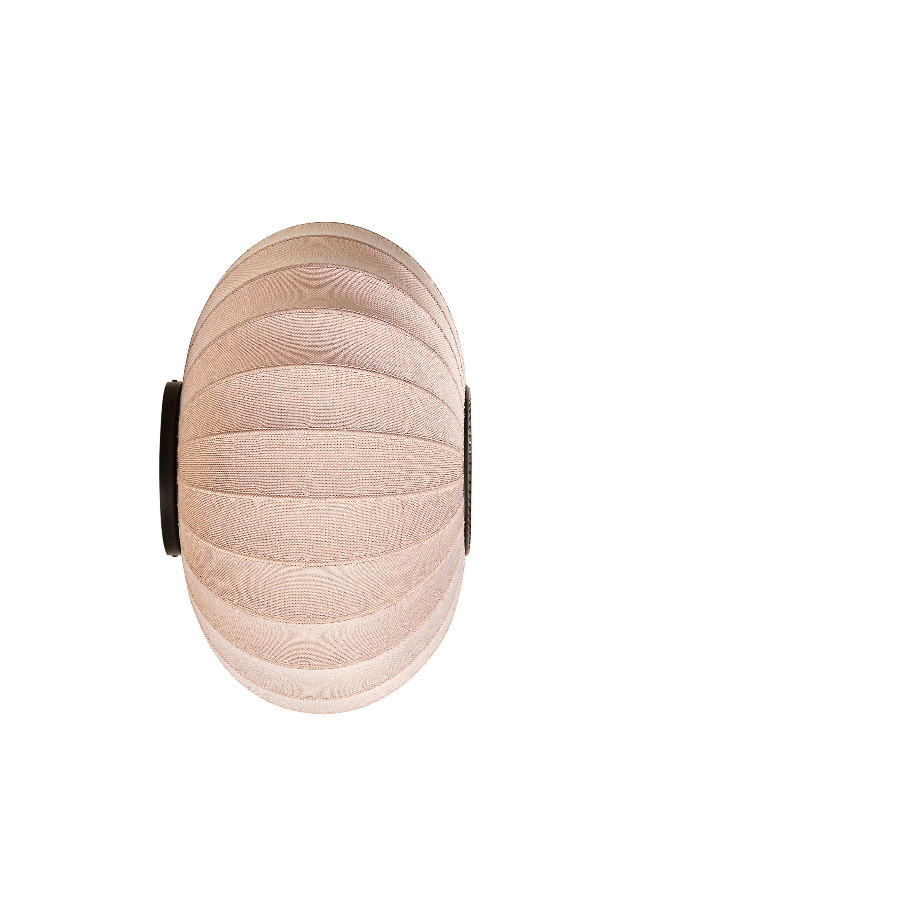 Loftlampe fra siden af, i rosa 