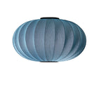 Loftlampe i blå med sorte detalje 