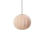 Loftlampe i sandfarvet med sort ledning