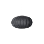 Loftlampe i sort med sort ledning