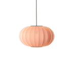 Loftlampe i coral med sort ledning
