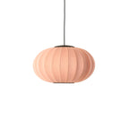 Loftlampe i coral med sort ledning